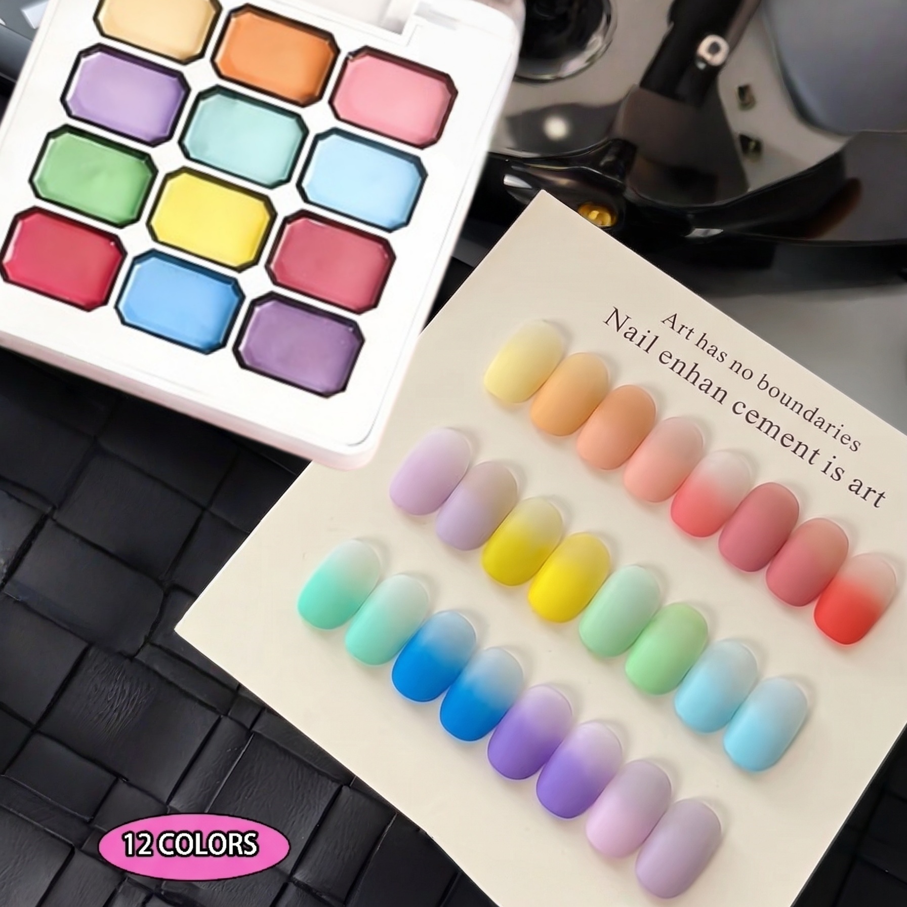Photography Lighting Gels - 12-color Macaron solid gel nail polish,