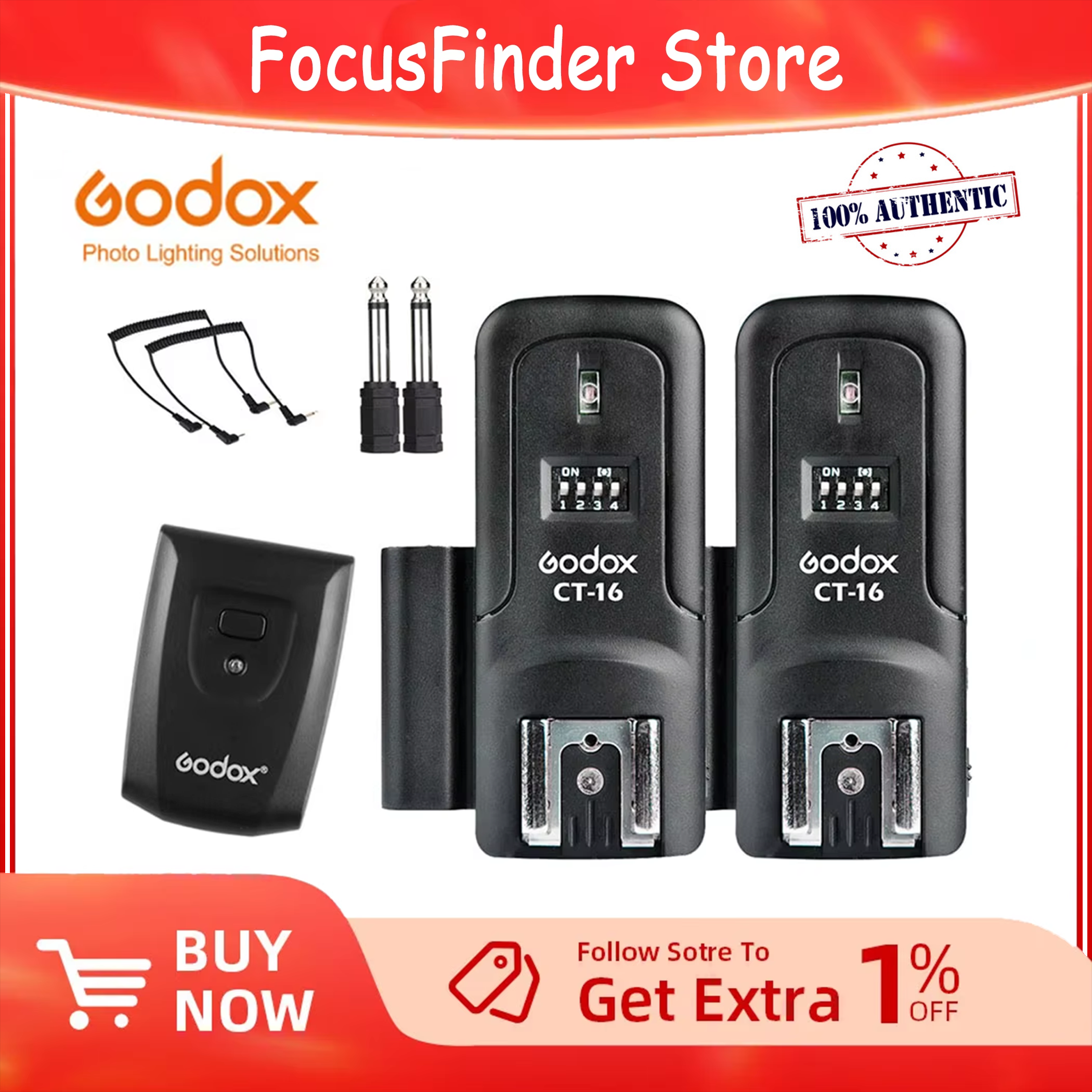 Trigger Receiver Set - Godox CT-16 Flash Trigger 16 Channels