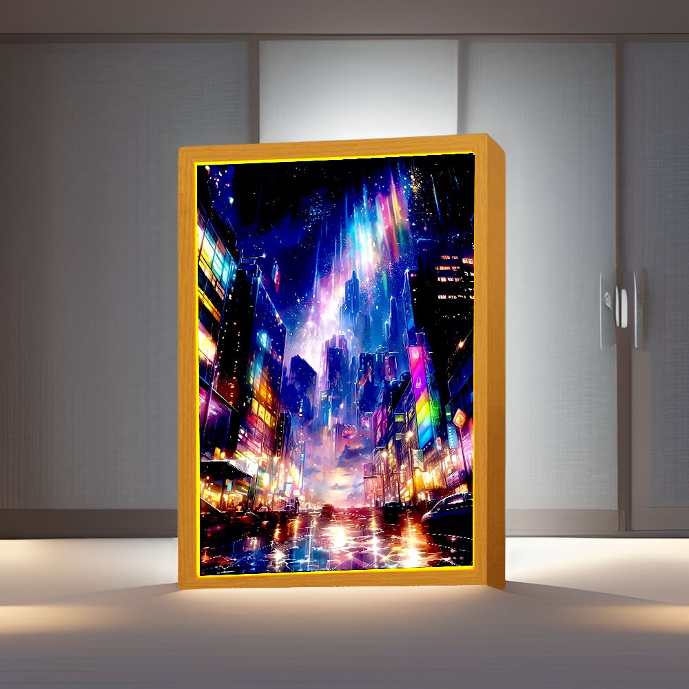 Photography Lighting Board - Beautiful City Light Painting Photo Frame