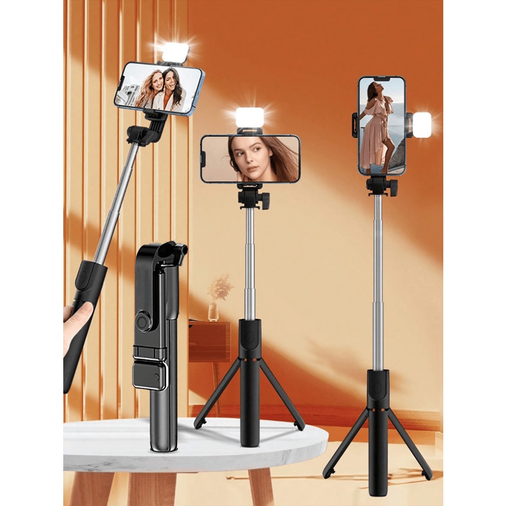 Photography Lighting Video - 1pc Portable Selfie Stick With Wireless