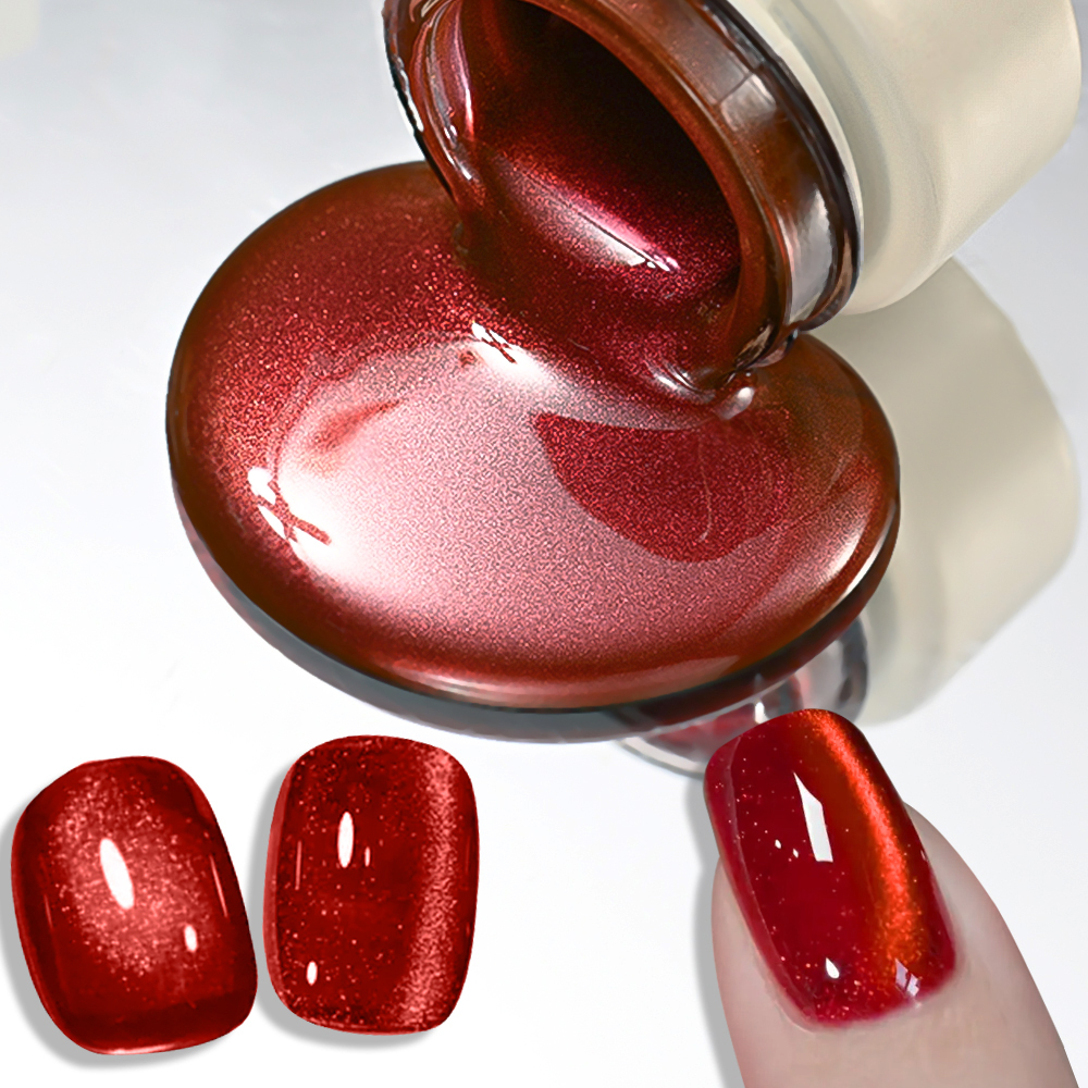 8ml Ruby Red Cat Eye Gel Nail  - Photography Lighting Gels avaliação e preço