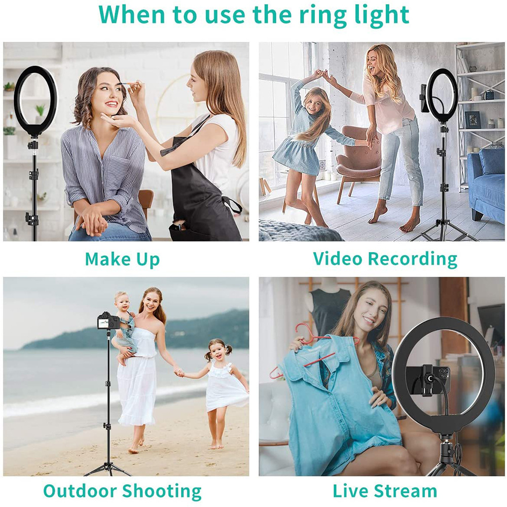 Phone Live Ring Light 10 Inch  - Photography Lighting Video avaliação e preço
