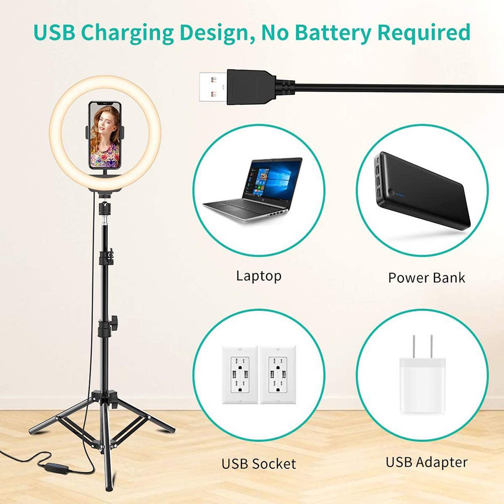 Phone Live Ring Light 10 Inch  - Photography Lighting Video avaliação e preço
