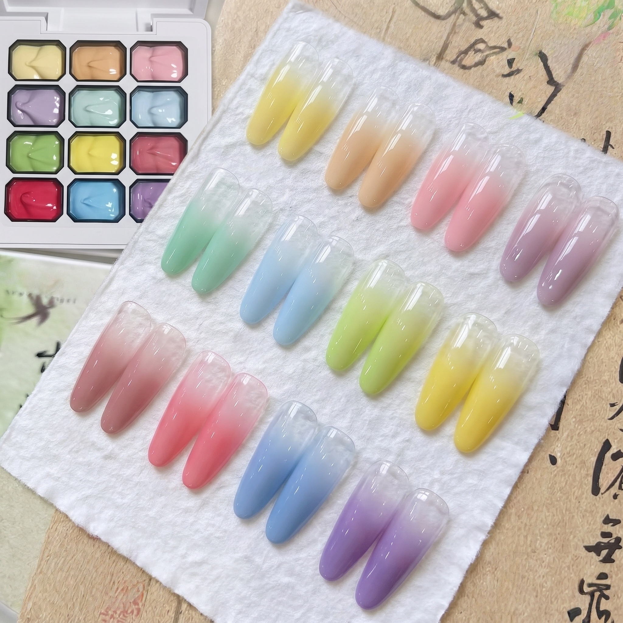 12-color Macaron solid gel nai - Photography Lighting Gels avaliação e preço