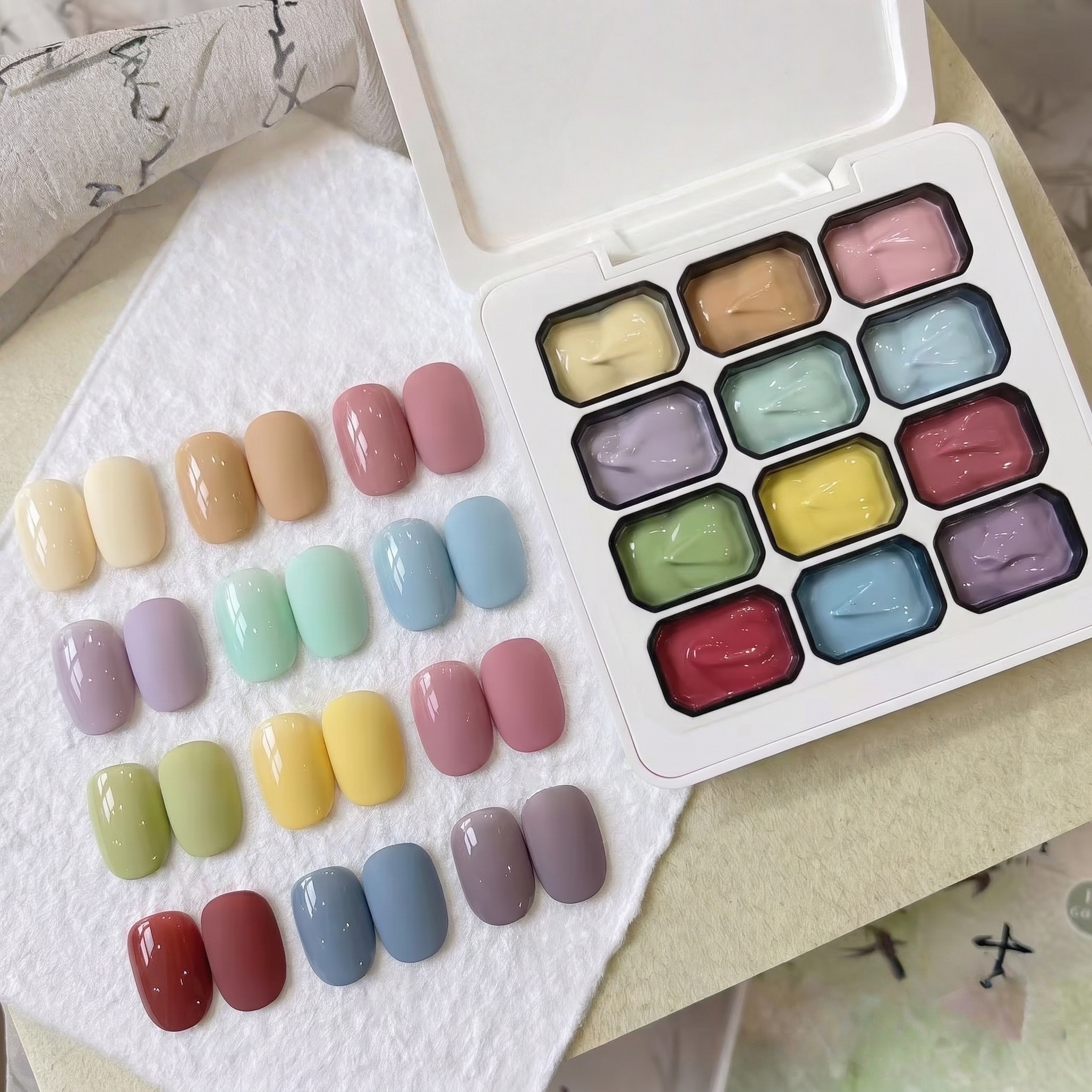 12-color Macaron solid gel nai - Photography Lighting Gels avaliação e preço