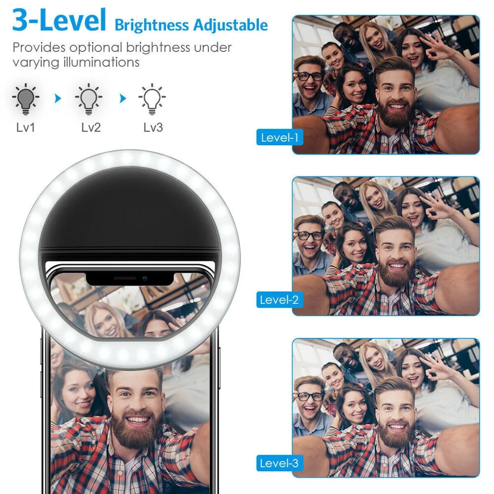 LED Selfie Fill Light USB Char - Photography Lighting Video avaliação e preço