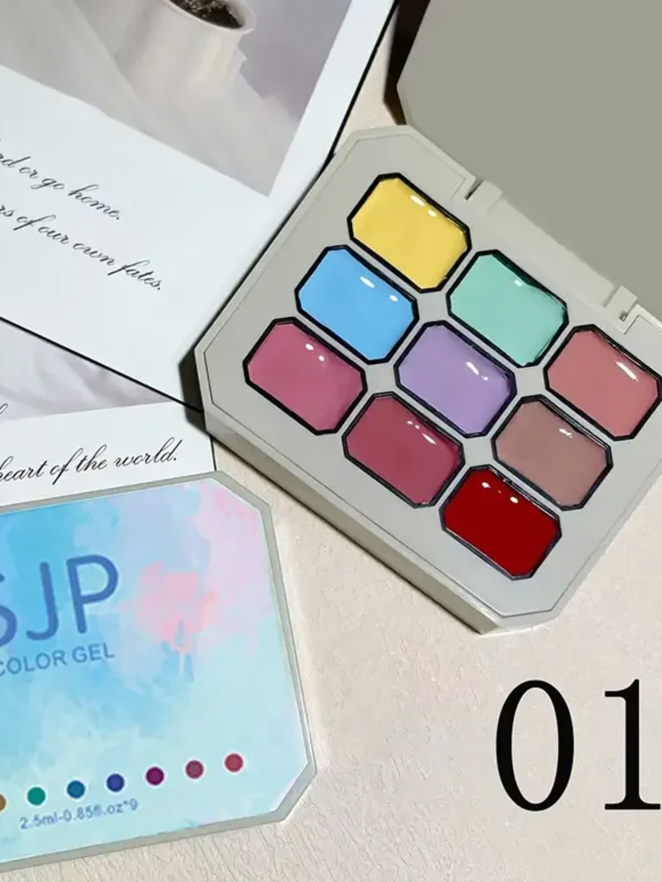 9 Colors Solid Nail Polish Pal - Photography Lighting Gels avaliação e preço