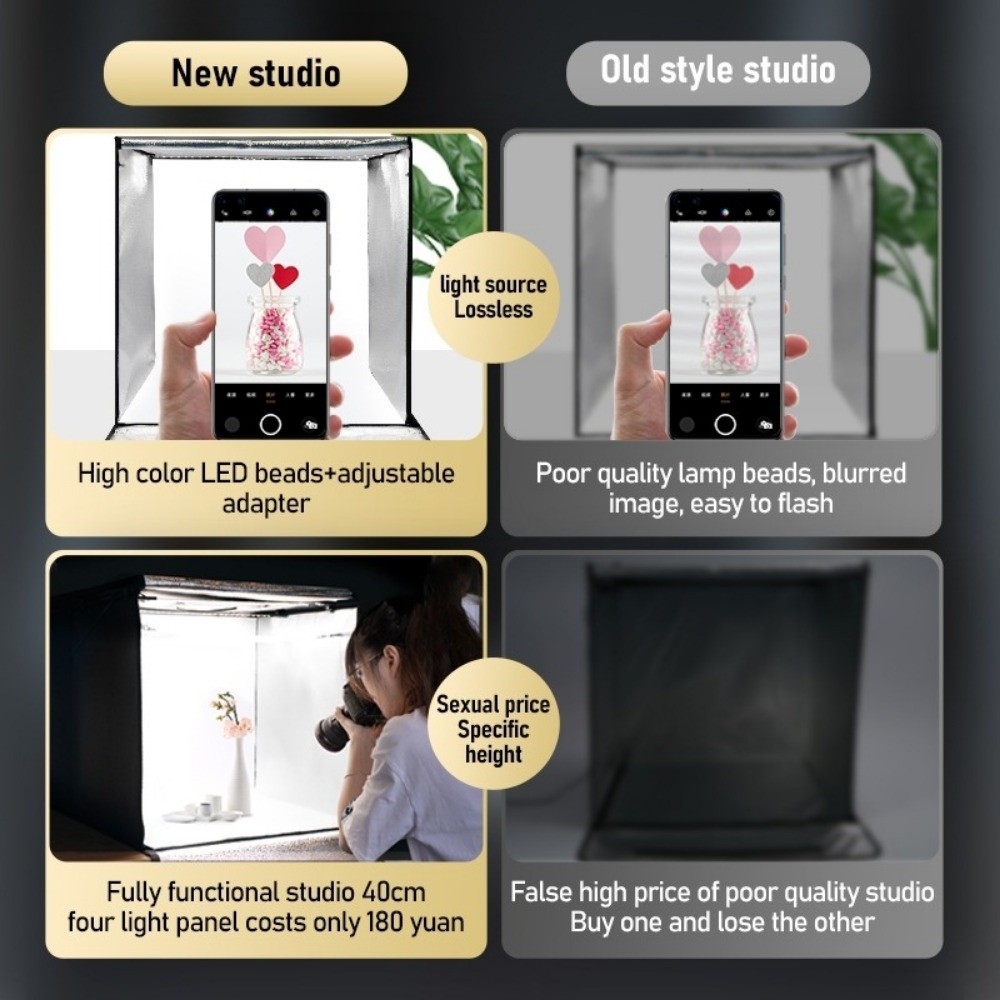 45/65cm LED Soft Light Box Min - Photography Lighting Board avaliação e preço