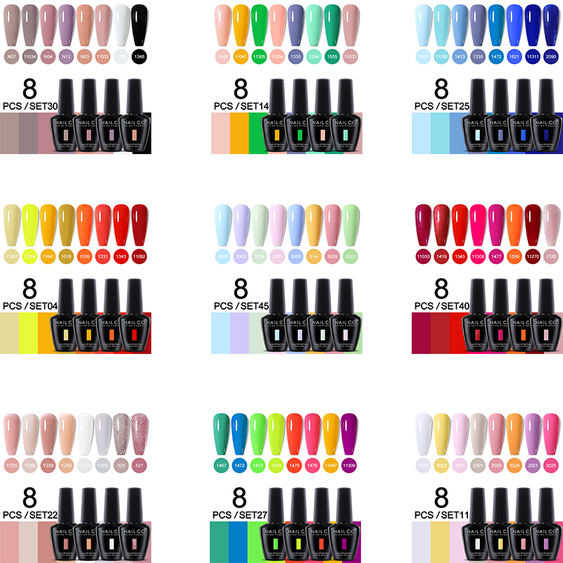 NAILCO 8Pcs/Set 15ML Gel DIY N - Photography Lighting Gels avaliação e preço