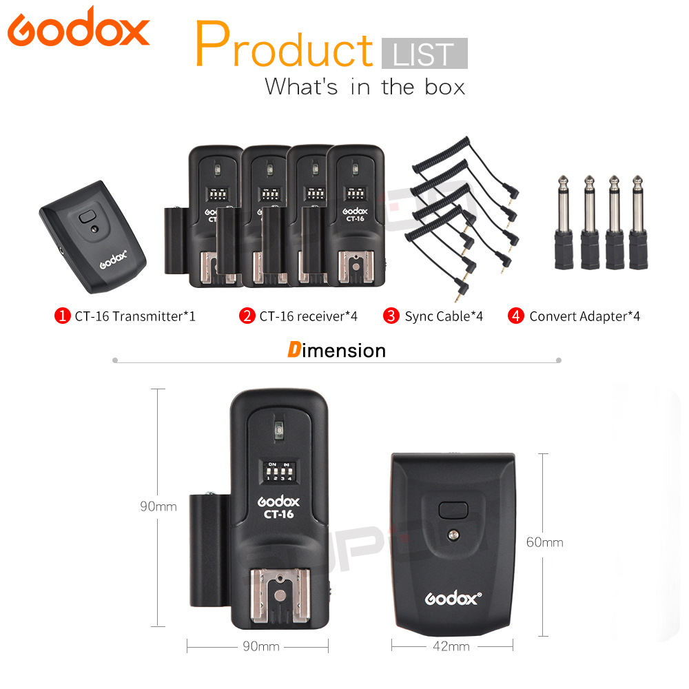 Godox CT-16 Wireless Radio Stu - Trigger Receiver Set avaliação e preço