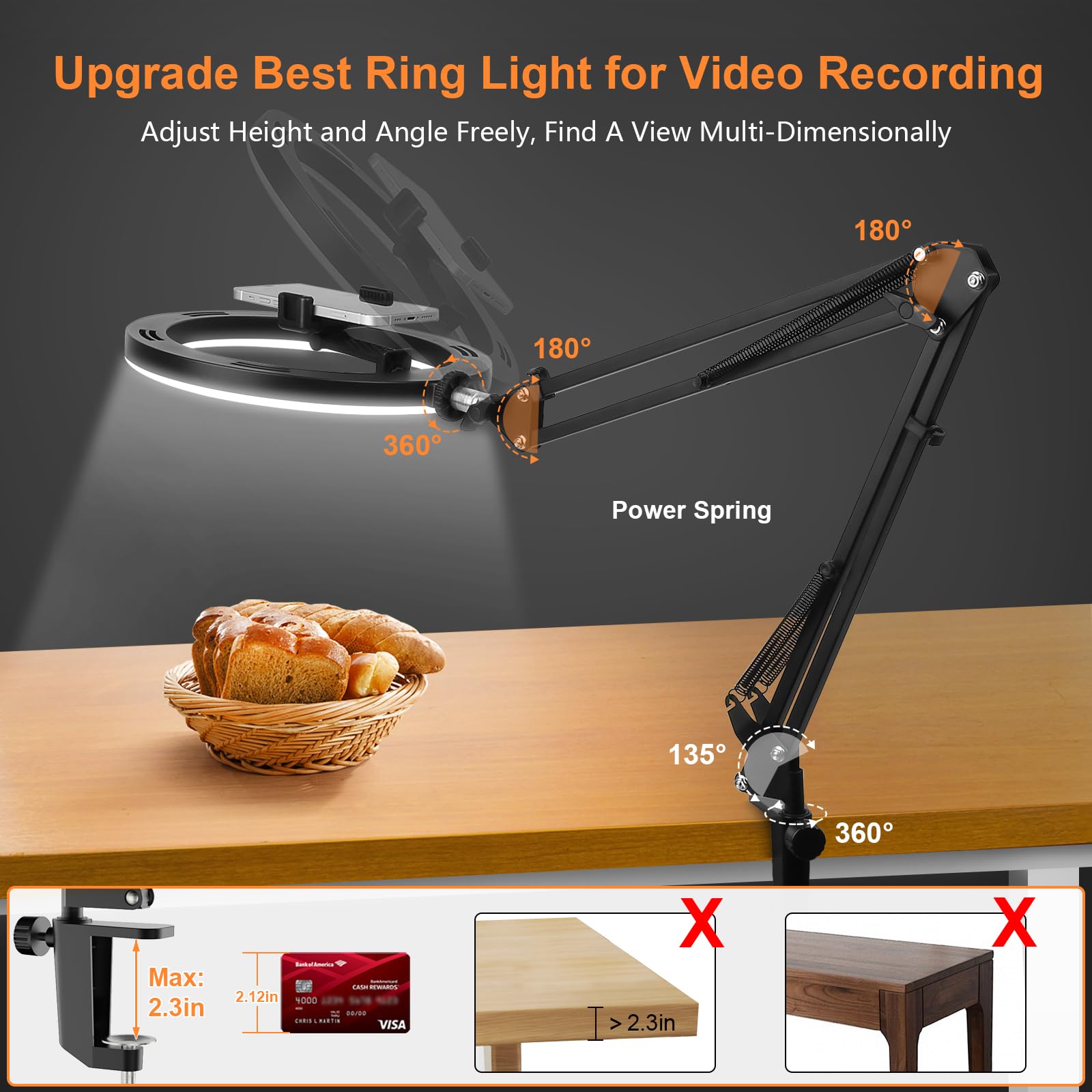 Nice Overhead Tripod With Ring - Photography Lighting Description avaliação e preço