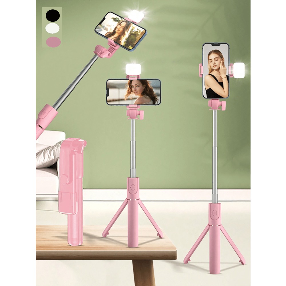 1pc Portable Selfie Stick With - Photography Lighting Video avaliação e preço