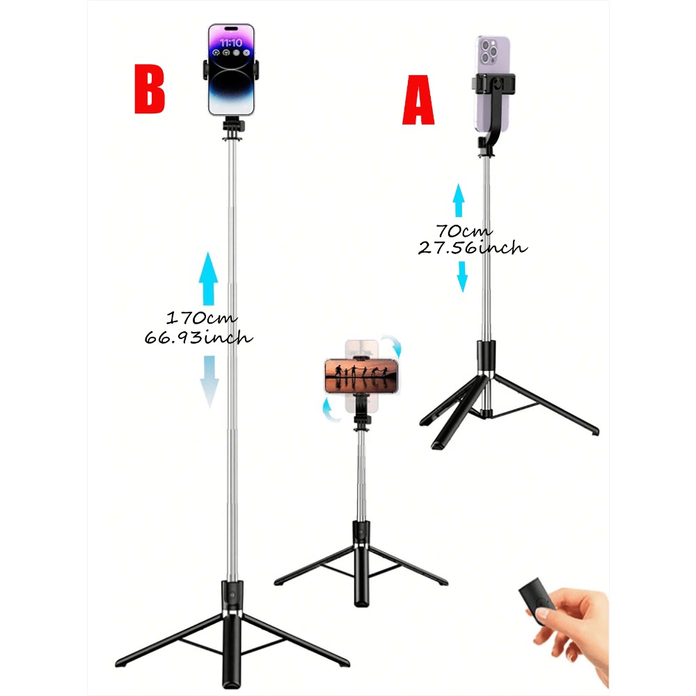 1pc Portable Selfie Stick With - Photography Lighting Video avaliação e preço