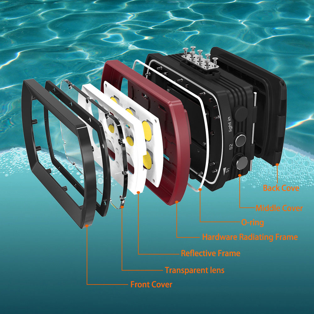 Seafrogs Aluminum LED Diving L - Photography Lighting Brand avaliação e preço