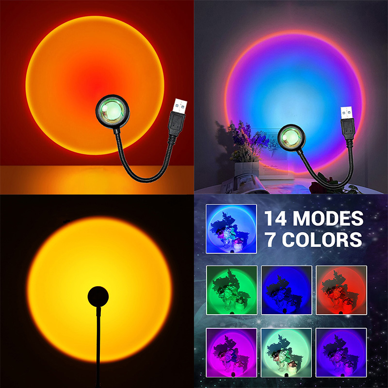 ZK40 LED Sunset Lamp Nightligh - Photography Lighting Diy avaliação e preço