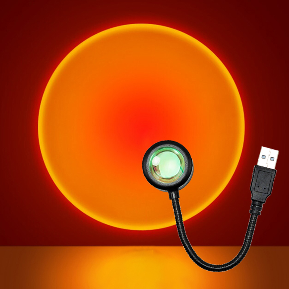 LED Sunset Lamp Nightlights US - Photography Lighting Diy avaliação e preço